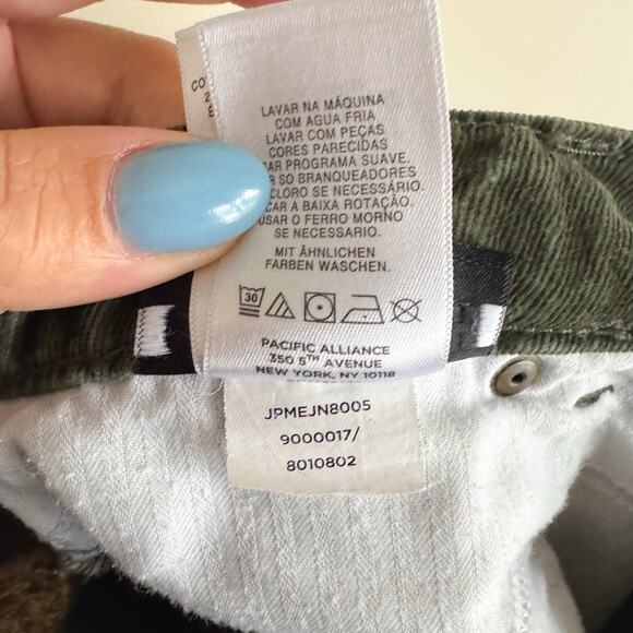 Jones New York Green Corduroy Classic Stretch Lexington Straight Pants - Size 14 - Picture 6 of 8